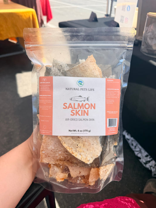 Air-Dried Salmon Skin Dog Treats | Single-Ingredient, High-Protein Chews